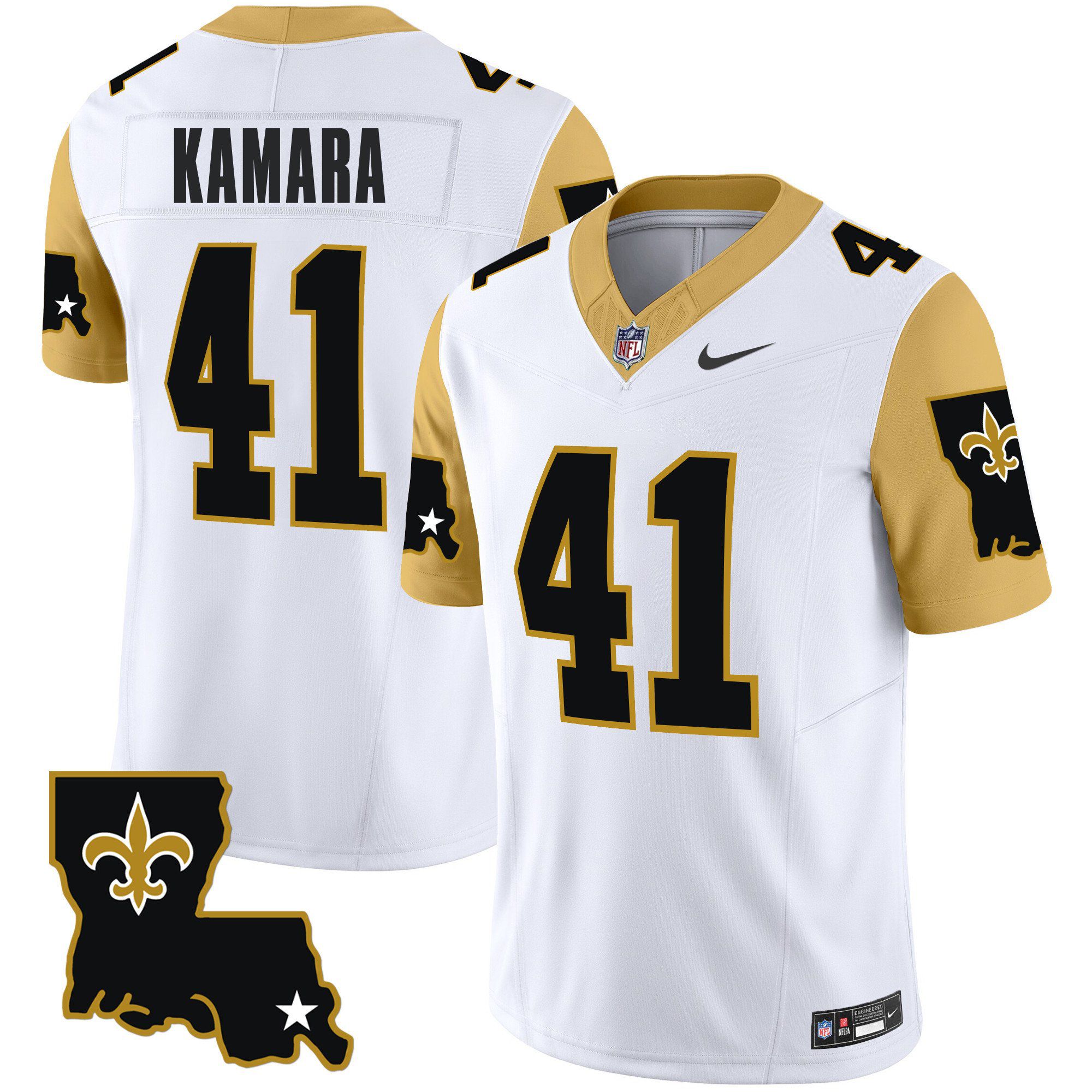 Men New Orleans Saints 41 Kamara White 2024 Nike 1987 Legacy Vapor Limited NFL Jersey